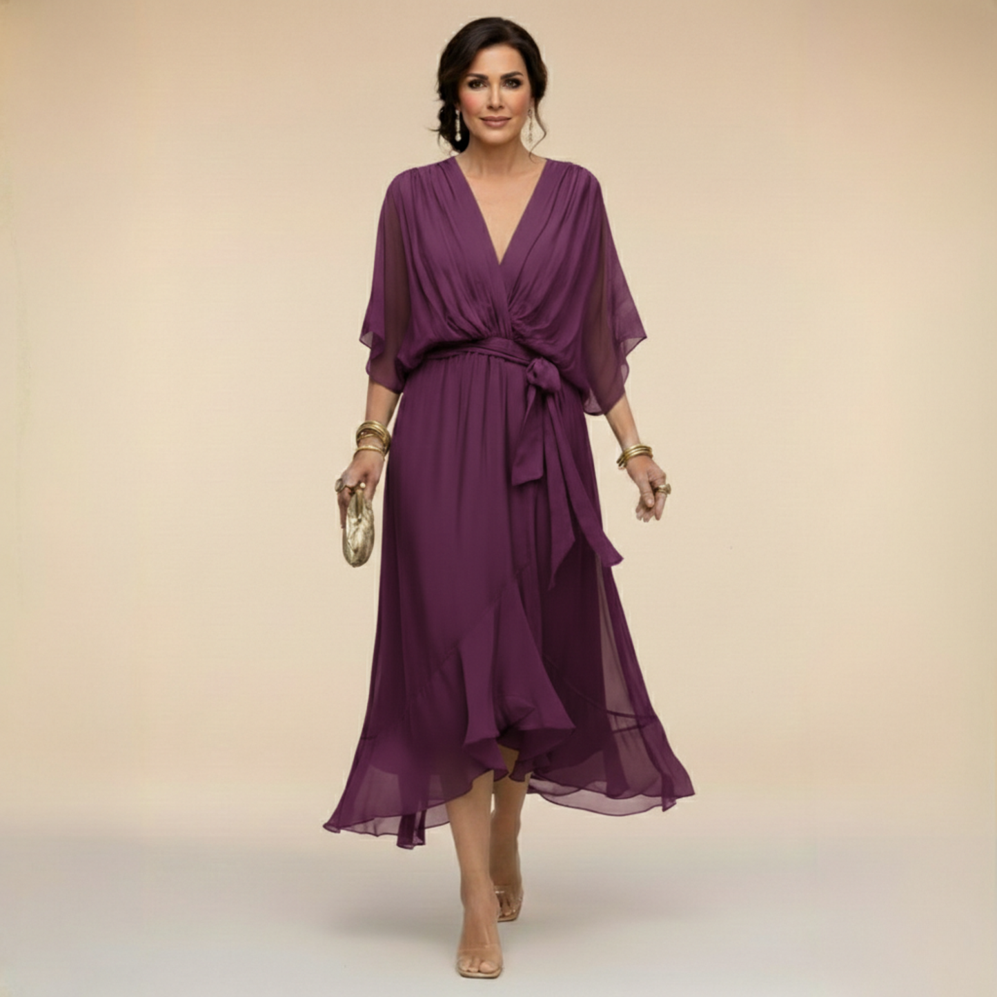 Monica — Robe longue fluide et élégante