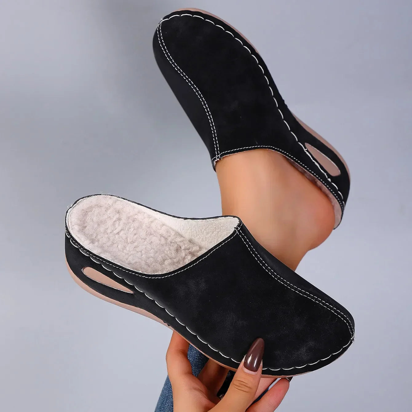 Élise™ | Pantoufles orthopédiques chaudes confort quotidien